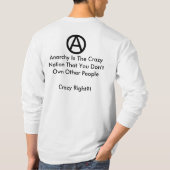 無秩序: 熱狂するな概念 Tシャツ (裏面)
