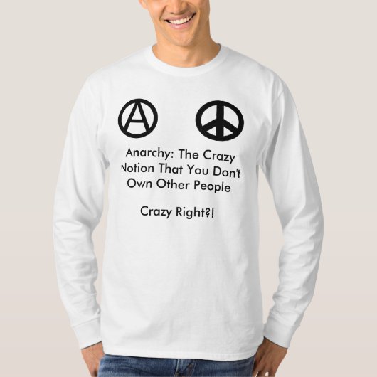 無秩序: 熱狂するな概念 Tシャツ (正面)