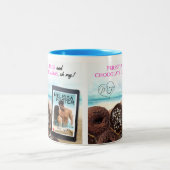 無窮の至福及びチョコレートオルガスム、なんてことだマグ ツートーンマグカップ (中央)
