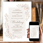 無素朴中性フローラ結婚の 招待状