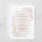 無素朴中性フローラ結婚の 招待状 (正面)
