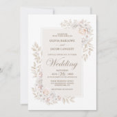無素朴中性フローラ結婚の 招待状 (正面)