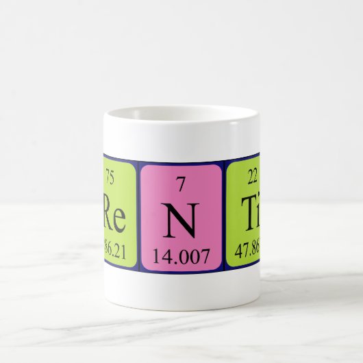 無経験の周期表の名前のマグ コーヒーマグカップ (中央)