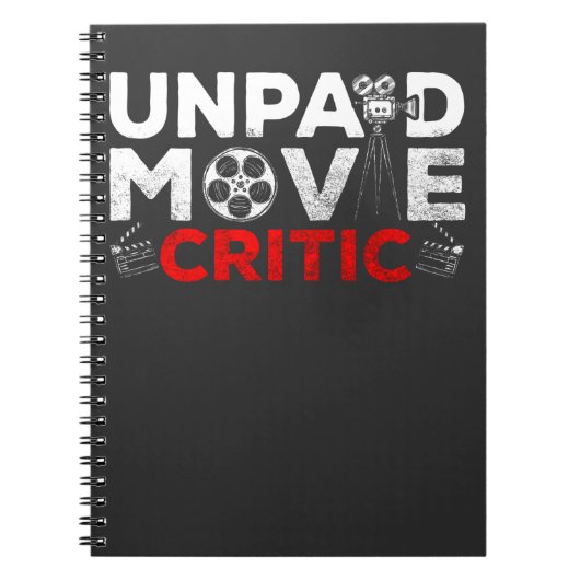 無給の映画評論家の映画ウォッチャー映画愛好家 ノートブック (正面)
