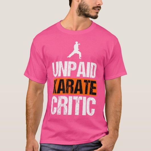 無給の空手批評家おもしろい皮肉な空手 Tシャツ (正面)