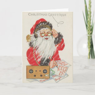 無線のサンタのクリスマスカード シーズンカード