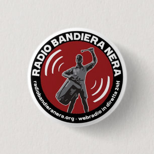 無線のbandieraのnera 缶バッジ