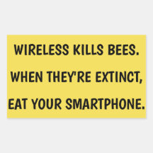 無線は蜂を殺す食べ、あなたの電頭が切れる話ステッカー