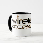 無線アクセスのキリスト教の祈りの言葉のマグ マグカップ (正面左)