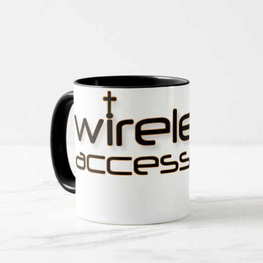 無線アクセスのキリスト教の祈りの言葉のマグ マグカップ (正面左)