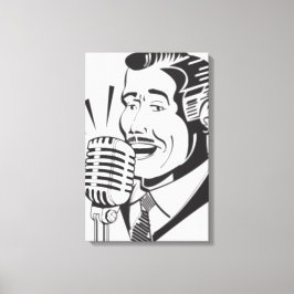 無線アナウンサー キャンバスプリント