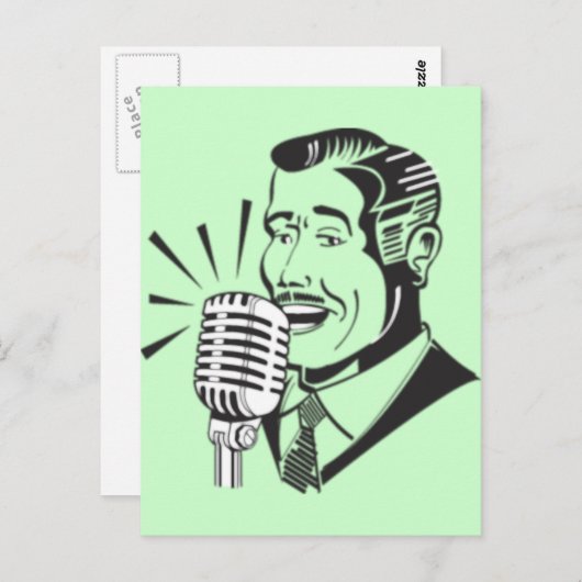 無線アナウンサー ポストカード (正面/裏面)