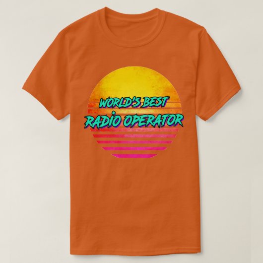 無線オおもしろいペレーターレトロ1980sギフト tシャツ (デザイン正面)