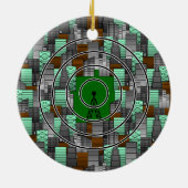 無線タワーが付いている都市パターン セラミックオーナメント (裏面)