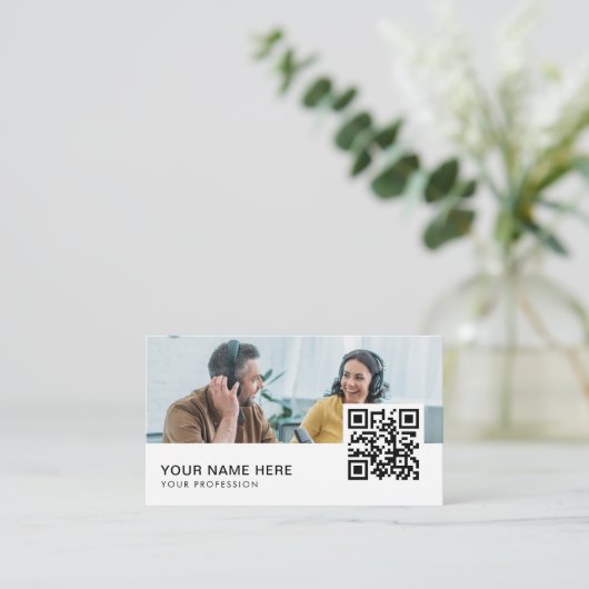 無線ホストQRコードビジネスカー 名刺 (スタンド正面)