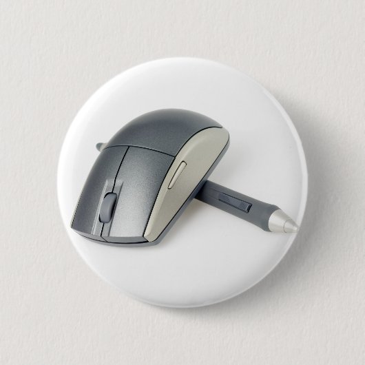 無線マウスおよびデジタルペン 缶バッジ (正面)