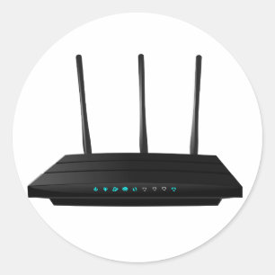 無線ルーターのステッカー ラウンドシール