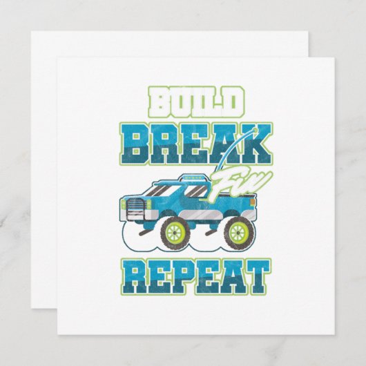 無線制御車整備士RCドライバーのビルドBr 招待状 (正面/裏面)