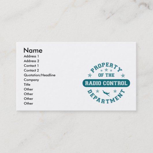 無線制御部の特性 名刺 (正面)