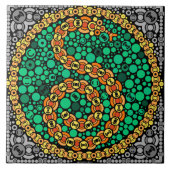 無線大蛇、黒い色認識テスト タイル (正面)