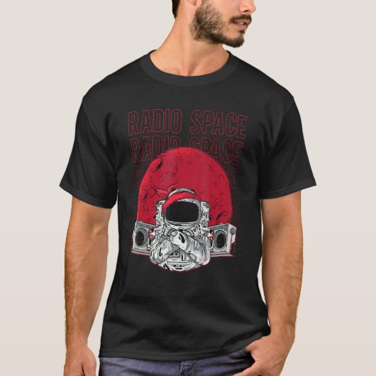 無線宇宙天文学銀河系宇宙飛行士ラジオスペース Tシャツ (正面)