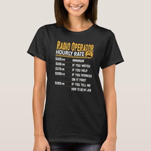 無線機時給ラジオ Tシャツ (正面)