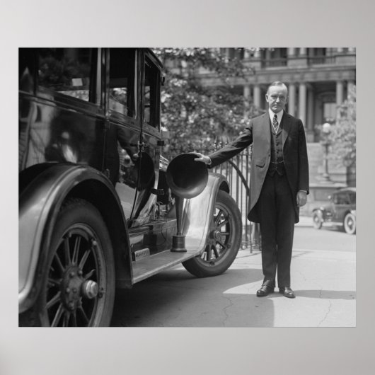 無線装備アンティーク車， 1920s ポスター (正面)