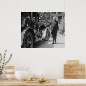 無線装備アンティーク車， 1920s ポスター (キッチン)
