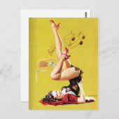 無線遊ヴィンテージのピン留め ポストカード (正面/裏面)