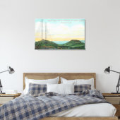 無線電信塔の見解 キャンバスプリント (インサイチュ (寝室))