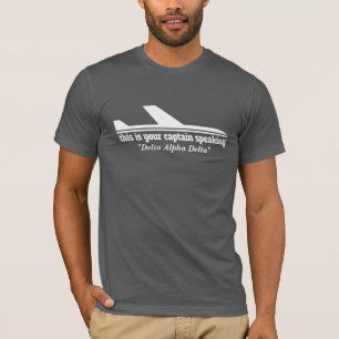 無線電話法のパパのティーを話している飛行機の大尉 Tシャツ