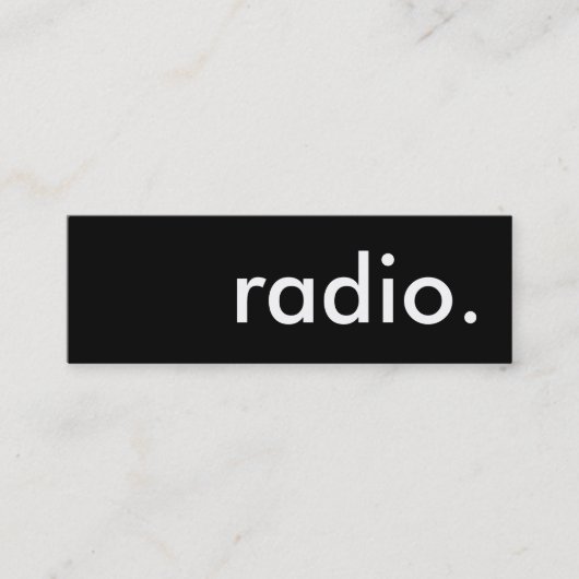 無線。 スキニー名刺 (正面)