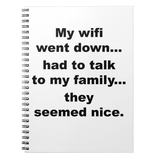 無線LANダウン！ ノートブック (正面)