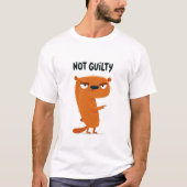 無罪のユーモラスで生意気なカワウソキャラグッズ Tシャツ (正面)