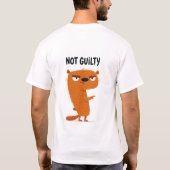 無罪のユーモラスで生意気なカワウソキャラグッズ Tシャツ (裏面)