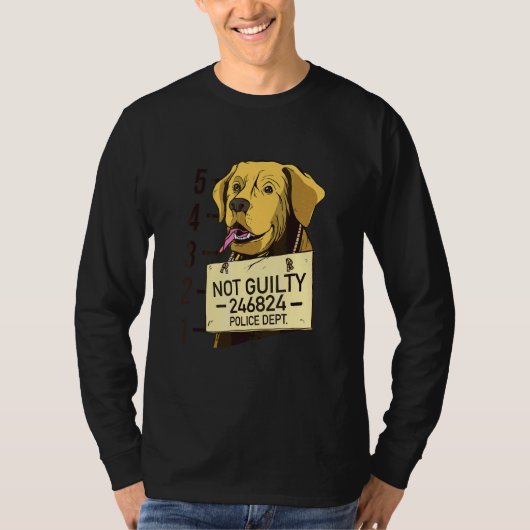 無罪の犬のマグショット刑務所 Tシャツ (正面)