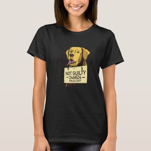 無罪の犬のマグショット刑務所 Tシャツ (正面)