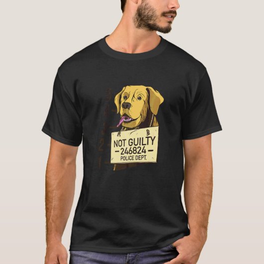 無罪の犬のマグショット刑務所 Tシャツ (正面)