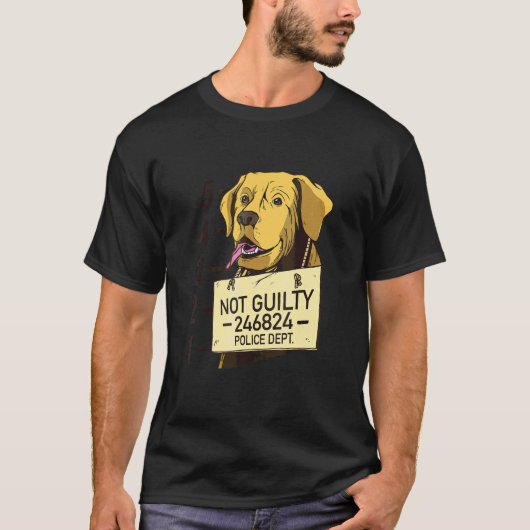 無罪の犬のマグショット刑務所 Tシャツ (正面)