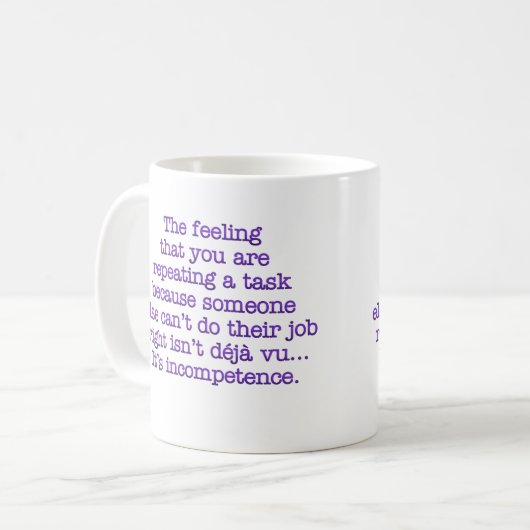 無能のためのあなた自身を繰り返すこと: 協力者 コーヒーマグカップ (正面左)