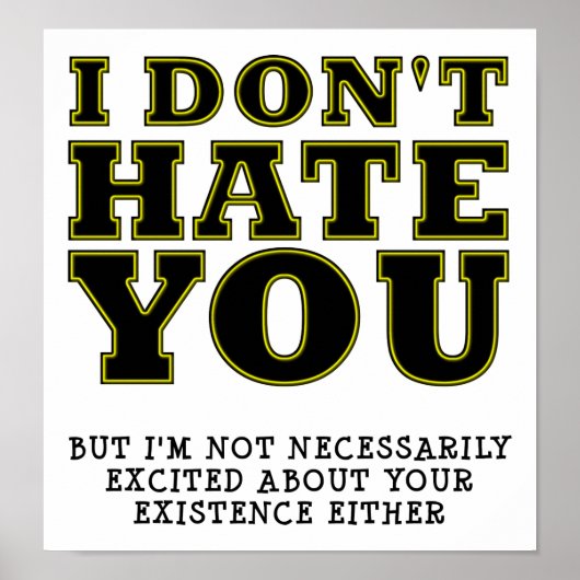 無興奮の存在おもしろいポスター ポスター (正面)