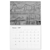 無色のエジプト カレンダー (2月 2027)