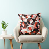 無色の部分を持つ多数の六角形で、赤澄ん色 クッション (椅子)