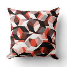 無色の部分を持つ多数の六角形で、赤澄ん色