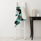 無色の部分を持つ多数の六角形、光ティール（緑がかった色） シェルパブランケット (インサイチュ)