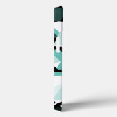 無色の部分を持つ多数の六角形、光ティール（緑がかった色） Case-Mate iPhoneケース (裏面 / 右)