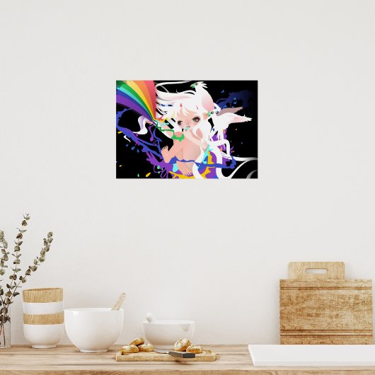 無色威厳のある ポスター (キッチン)