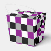 無色彩色のパタ市松模様にーン フェイバーボックス (裏面サイド)