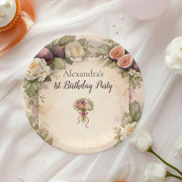 無花果の花 1歳の誕生日 ペーパープレート
