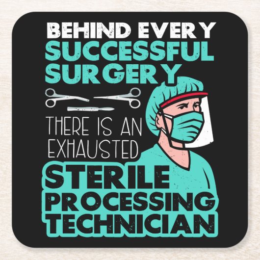 無菌加工技術者の技術評価 スクエアペーパーコースター (正面)